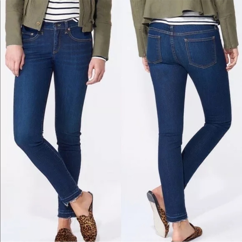 VERONICA BEARD Brooke 8.5" Skinny in Midnight Fray Size 26 Raw Hems Dark Wash